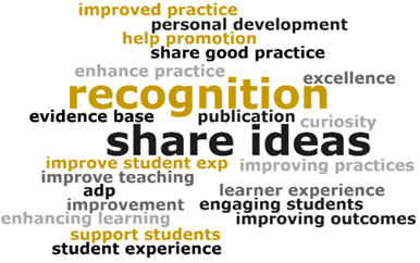 Figure showing participants' responses to the question: "why do you engage with educational research?"