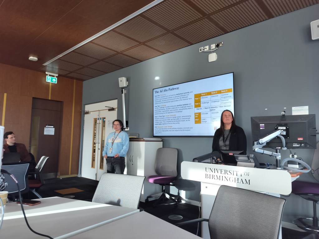 Helen Hook and Eleanor Cull presenting to the project leaders' forum